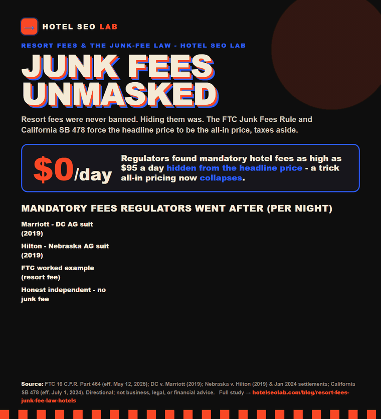 Animated infographic: resort fees junk fee law hotels
